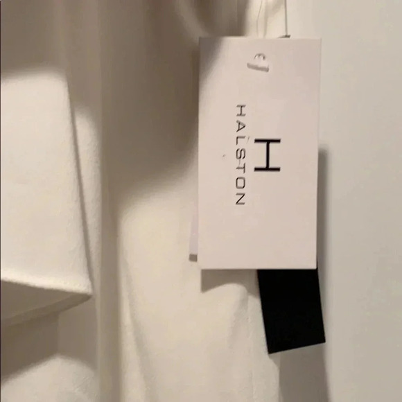 Halston Sequin Dress Jeweled Round Collar Sleeveless White Size 6 NWT - Picture 7 of 8